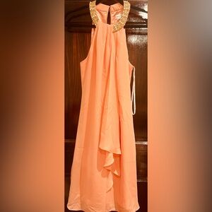 Brand New Calvin Klein Coral Dress – Size 4 with Tags